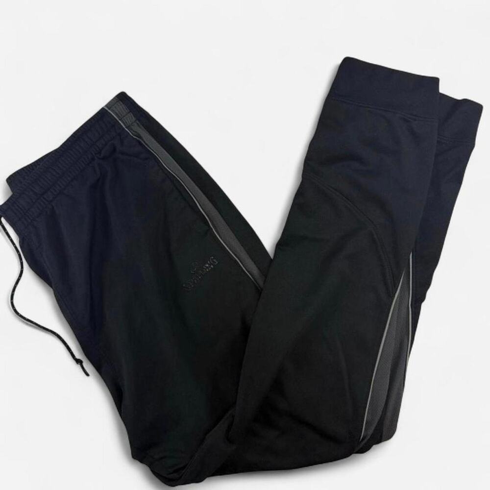 Spalding Black Athletic Track Pants Joggers Men’s XL Polyester Reflective